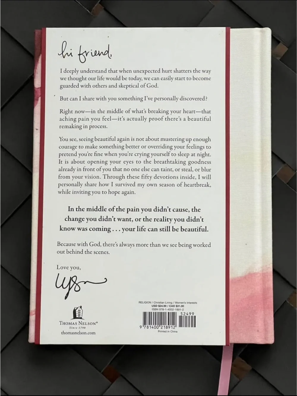 Seeing Beautiful Again - Pink Devotional Journal by